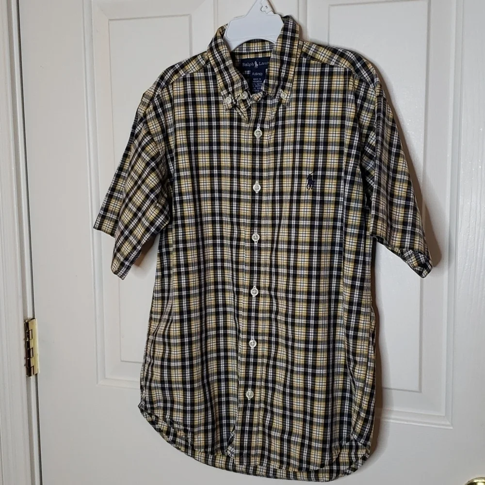 Ralph Lauren Plaid Short Sleeve Shirt Size S